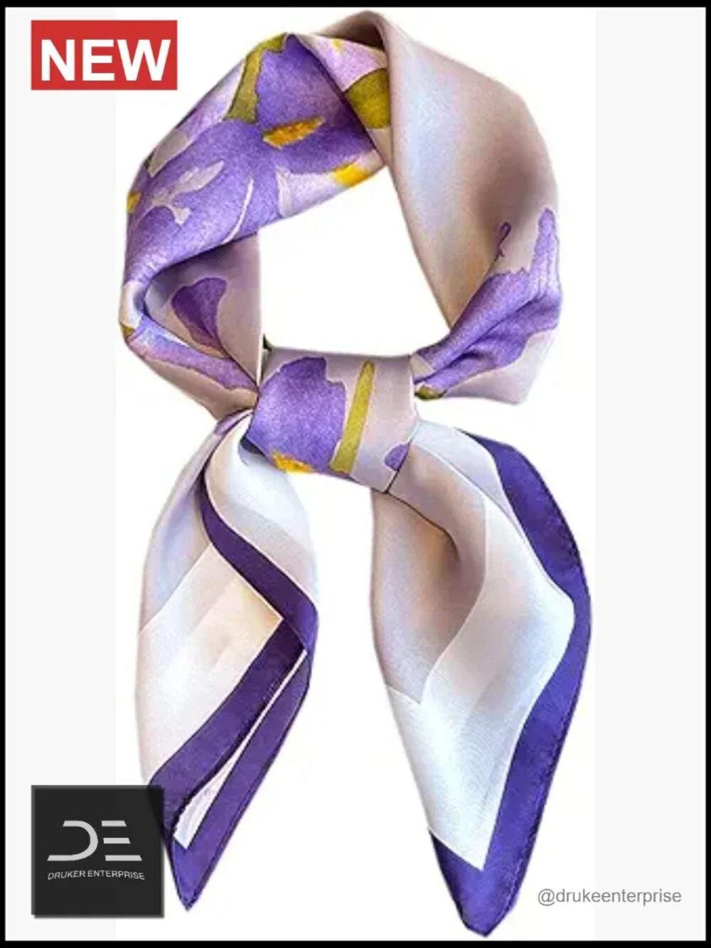 Women's Silk Like Square Scarf Fashion Lightweight Head Wrap Bandana Accessory